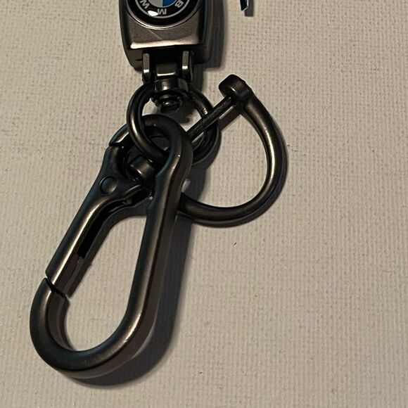 BMW Key Fob Keychain in Black Leather NWT - Picture 3 of 5